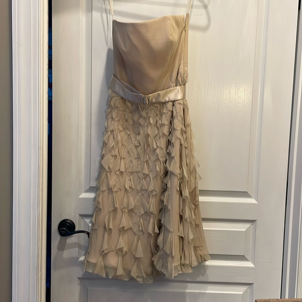 White House Black Market cream cocktail Dress.